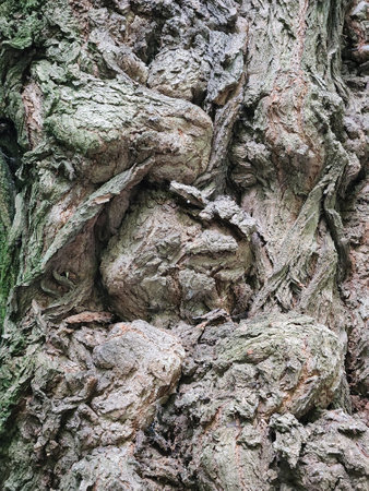 Deciduous tree bark. Tree bark texture. Vintage backgroundの写真素材