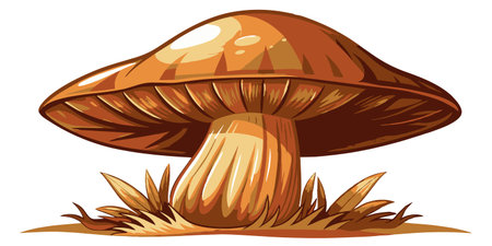 Edible mushroom. Edible mushroom on a white background. Vector illustrationのイラスト素材