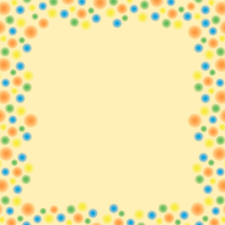 Frame of colorful muddy balls. Vector illustrationのイラスト素材