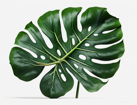 Realistic 3D Render of Monstera Deliciosa Leafの素材