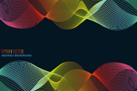 Abstract winding ribbon of the rainbow, illustration, isolated on background, vector.のイラスト素材