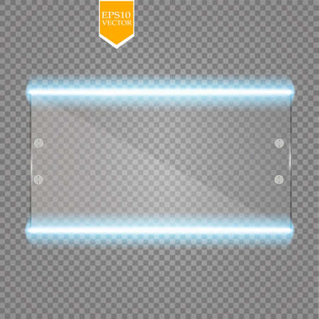 Makeup mirror isolated with neon. Vector illustrationのイラスト素材