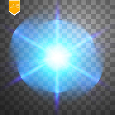 Light digital star on the transparent backgroundのイラスト素材