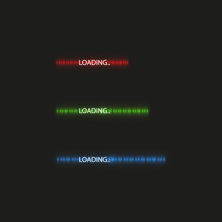 Progress loading bar with lighting. Concept technology. Vector illustration.
