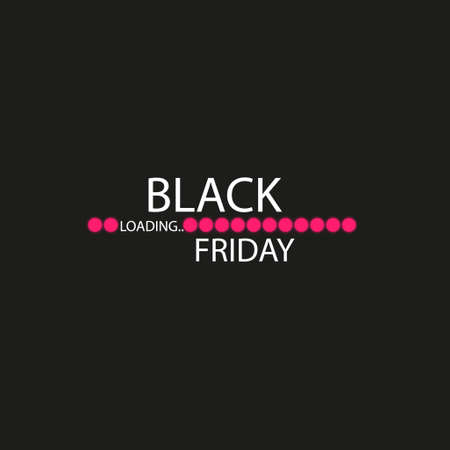 Black Friday with Loading Bar . Black Friday Sale Conceptのイラスト素材