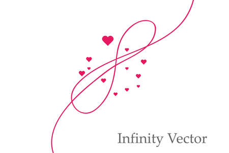 Premium icon on white background. sign of infinity and hearts icon. Element of wedding for mobile concept and web apps illustration. Thin line icon for website design and development, app development.のイラスト素材