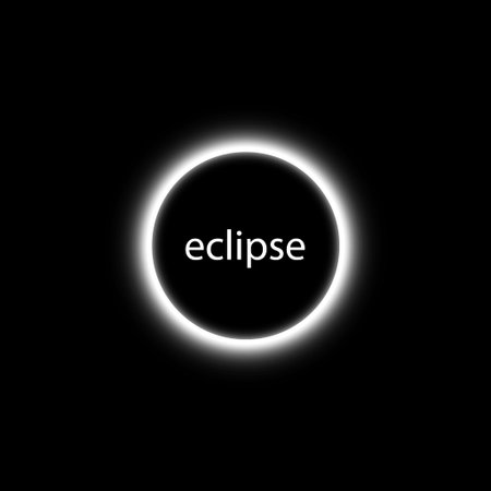 Total solar eclipse vector illustration on transparent background. Full moon shadow sun eclipse with...