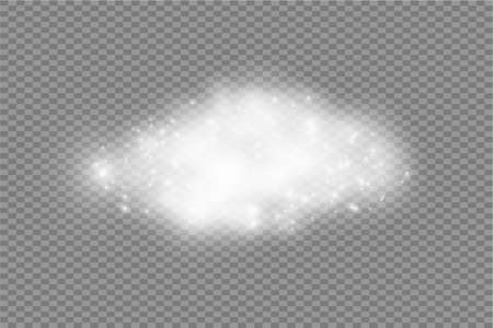Glow light effect. Cloud of glittering dust. Vector illustration. Christmas flash Conceptのイラスト素材