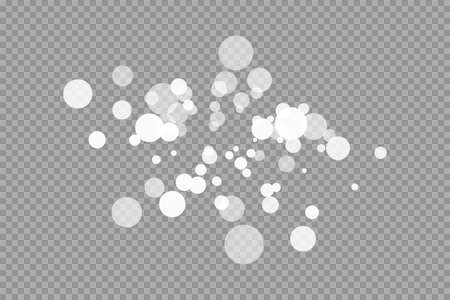 Glow light effect. Vector illustration. Christmas flash dust. White sparks and glitter special light effect. Vector sparkles on transparent background. Sparkling magic dust particlesのイラスト素材