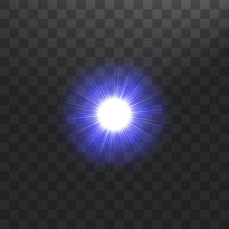 Creative concept Glow light effect stars bursts with sparkles isolated on transparent background. For illustration template art design, banner for Christmas celebrate, magic flash energy rayのイラスト素材