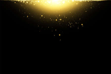 Glow isolated golden transparent effect, lens flare, explosion, glitter, line, sun flash, spark and stars. For illustration template art design, banner for Christmas celebrate, magic flash energy ray. Creative concept.のイラスト素材