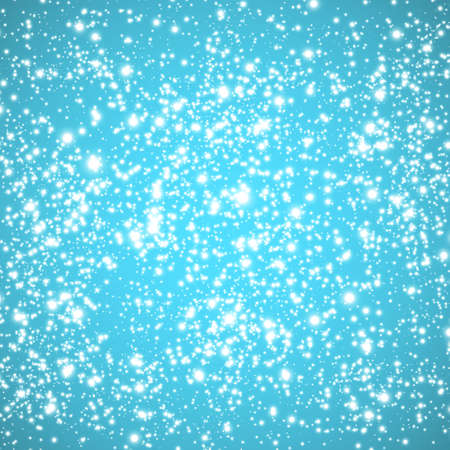 Falling snow on a blue backgroundのイラスト素材