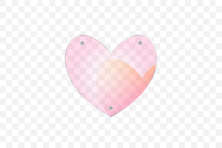 Vector modern glass heart on sample background.のイラスト素材