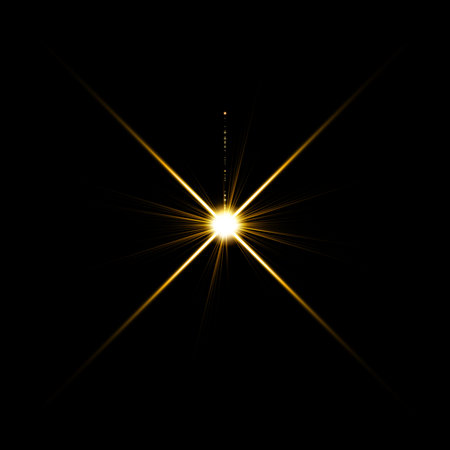Gold warm color bright lens flare flashes leak for transitions on black background