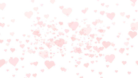 Heart confetti falling down isolated. Valentines day concept. Heart shapes overlay background. Vector festive illustration. Vector. Valentines Day backgroundのイラスト素材
