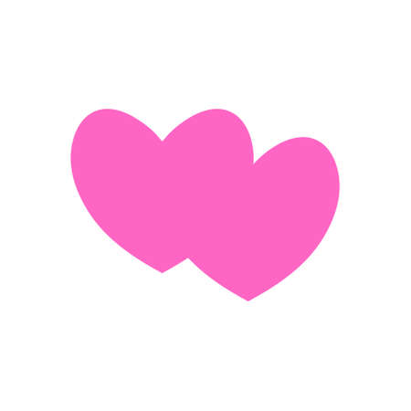 Two hearts on transparent backgroundのイラスト素材