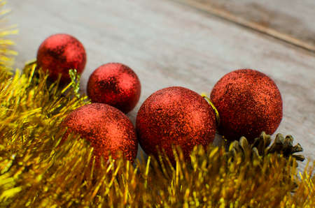 Christmas background new year winter tree gifts nuts bumps handsの写真素材