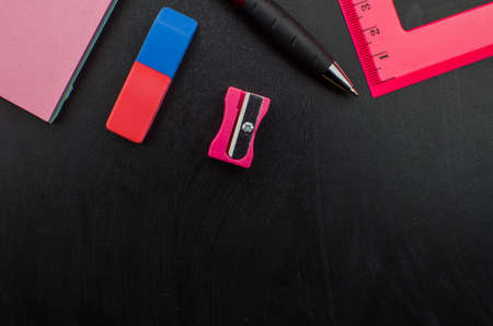 School office supplies including board.の写真素材
