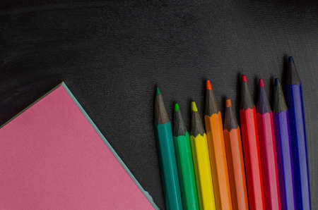 School office supplies including board.の写真素材