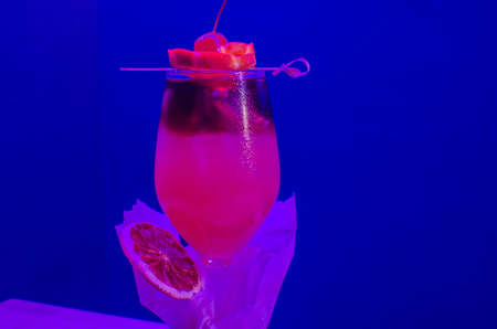 glasses with alcoholic cocktail for a party at the event. Copy spaceの写真素材