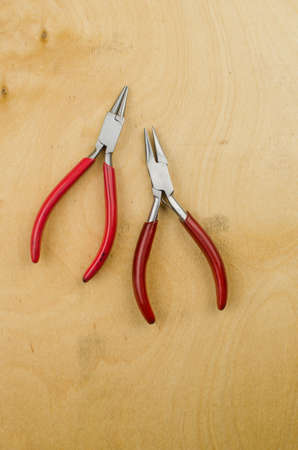 Tools set of jewellery. Jewelry workplace on metal background with copy space for text.の写真素材