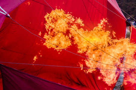 Flame from a hot air balloonの写真素材