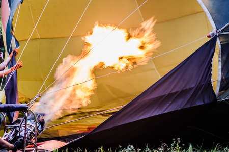 Flame from a hot air balloonの写真素材