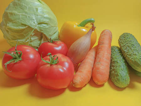Vegetables in a natural textile bag, healthy food, saving the planet. の写真素材