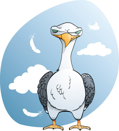 Seagull characterのイラスト素材