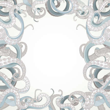 Tentacles frameのイラスト素材