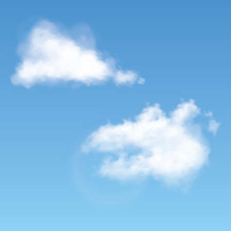 Realistic vector cloudsのイラスト素材