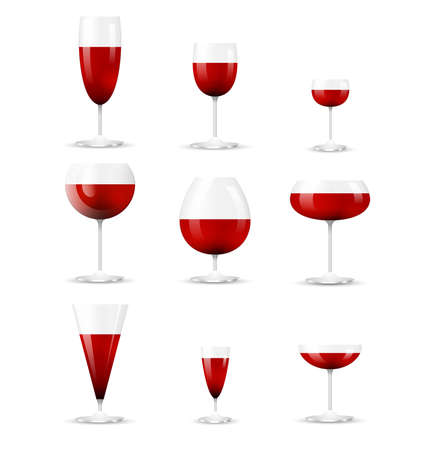 Wine glass setのイラスト素材