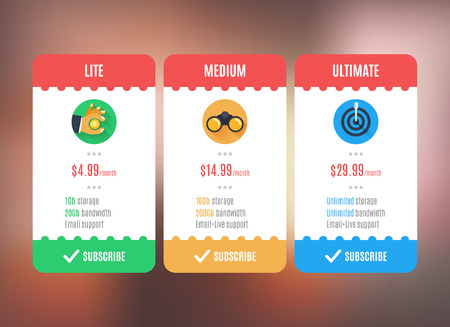 Subscription, pricing plan template.のイラスト素材