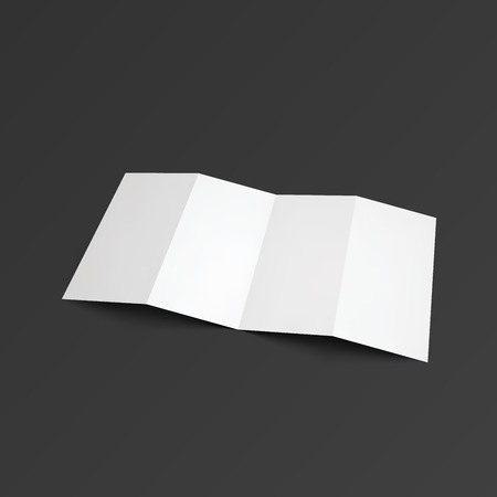 Zigzag leaflet folded on four parts.のイラスト素材