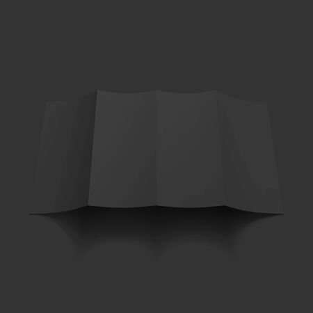 Blank trifold paper brochure mockup. Vector のイラスト素材