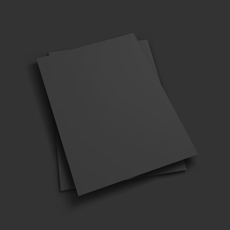 Magazine, booklet, postcard, business card or brochure mockup template. Vector Illustration.のイラスト素材