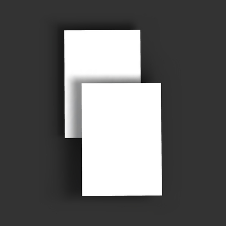 Stack of pages. Top view. Business mockup template. Presentation of your branding and identity design. Vector Illustration EPS10.のイラスト素材