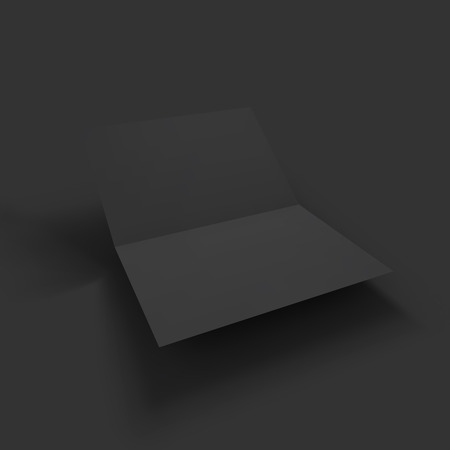 Black blank magazine spread. Business mockup template. Presentation of your branding and identity design. Vector Illustration .のイラスト素材