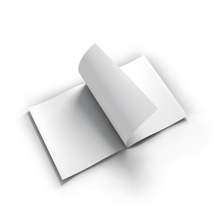 White blank magazine spread. Business mockup template. Presentation of your branding and identity design. Vector Illustration EPS10.のイラスト素材