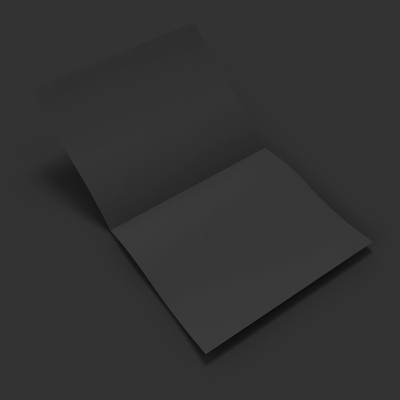 Black blank magazine spread. のイラスト素材