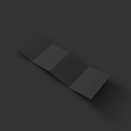 Zigzag black 4 page brochure mockup template. のイラスト素材