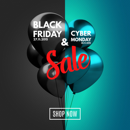 Black Friday and Cyber Monday Sale concept background. Vector Illustration Black Friday and Cyber Monday Sale concept background. Vector Illustration