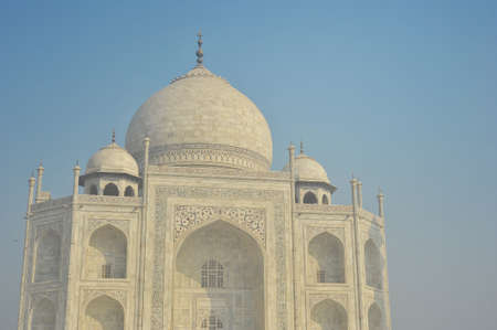 Taj Mahal in blue skyの写真素材