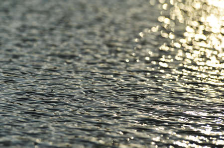 water with light of sun setの写真素材