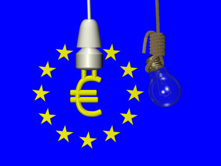 EURO symbol compact fluorescent lamp