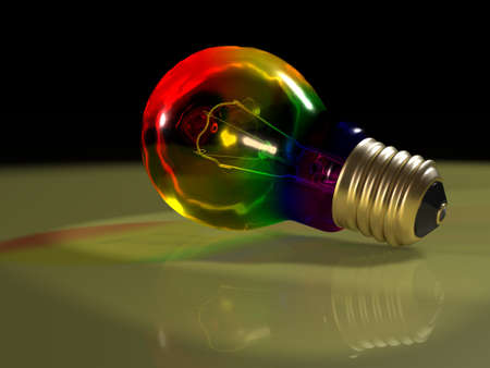 Rainbow bulb sceneの写真素材