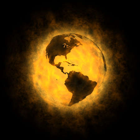 Total warming of planet Earth - Americaの写真素材