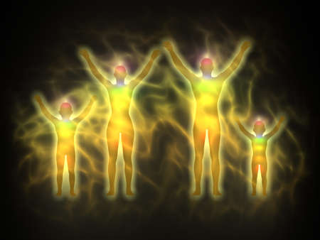 Family - energy body, auraの写真素材