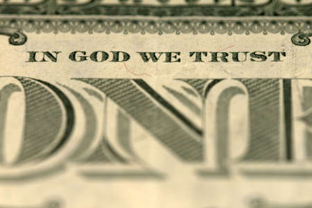 In God we trust - banknote one dollarの写真素材