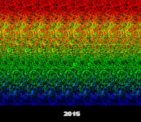 Happy new year 2015 - stereogramの写真素材